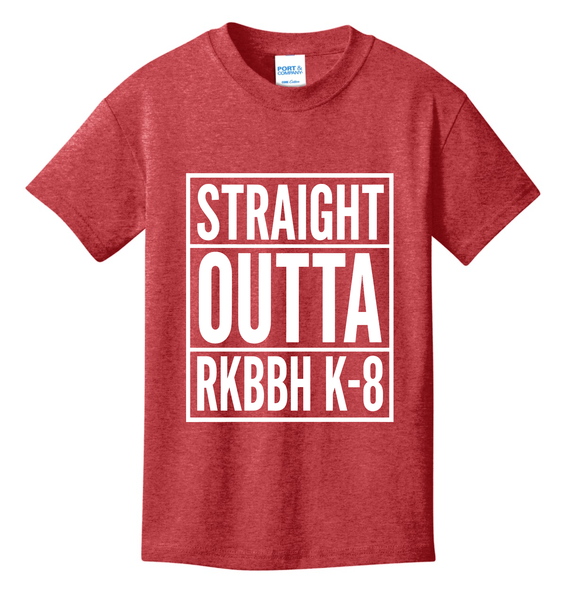 Ruth K. Broad Bay Harbor - STRAIGHT OUTTA RKBBH K-8 - Youth Core Cotton Tee
